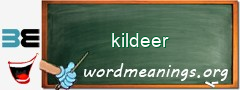 WordMeaning blackboard for kildeer